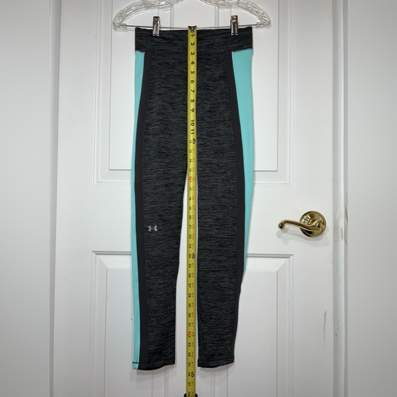 Under Armor leggings, teal/grey. Small - Picture 5 of 5